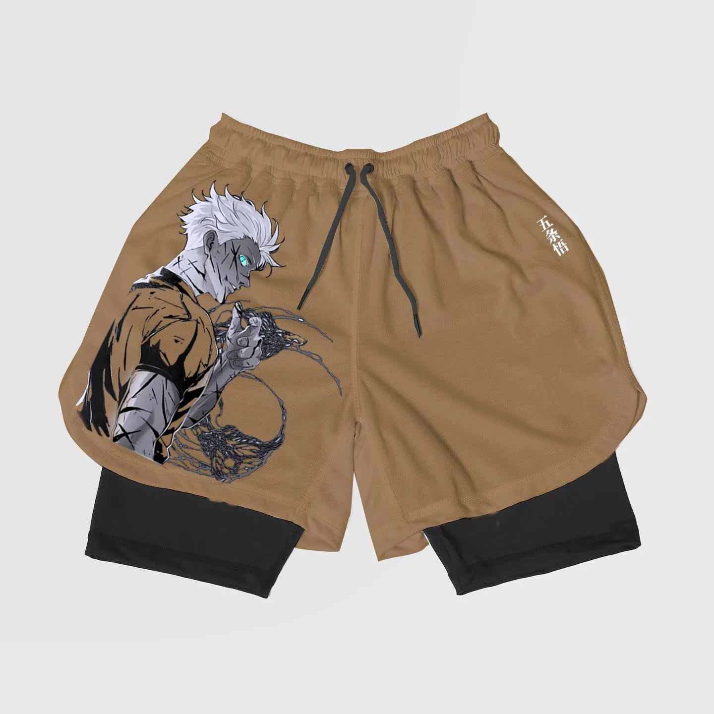 Gojo-Breathable Mesh Fabric Inspired Gym Shorts