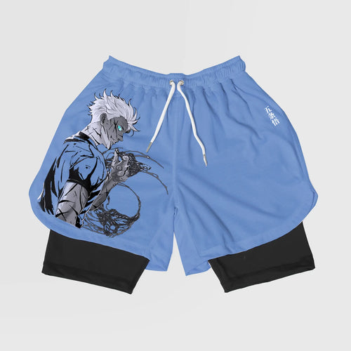 Gojo-Breathable Mesh Fabric Inspired Gym Shorts