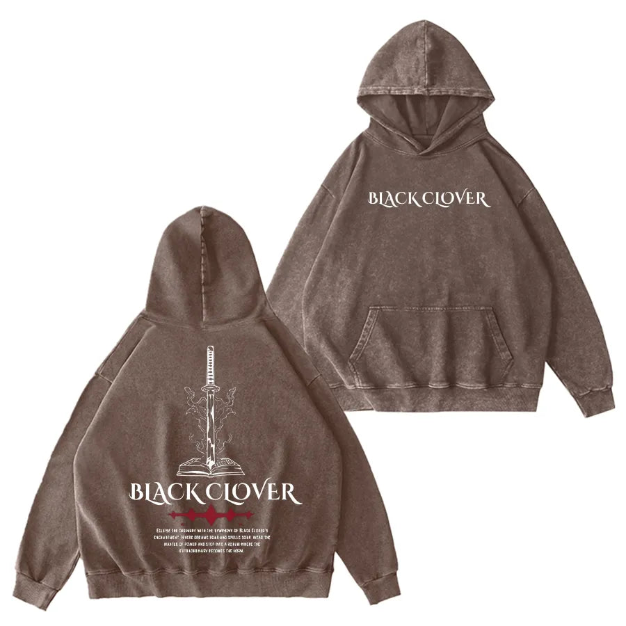 Black Clover Vintage Washed Hoodie