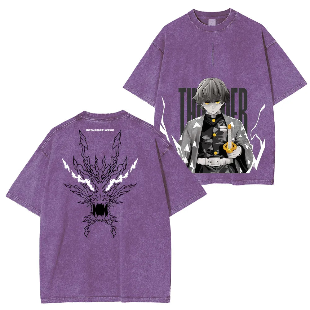 Zenitsu Demon Slayer Unisex Washed T-Shirt