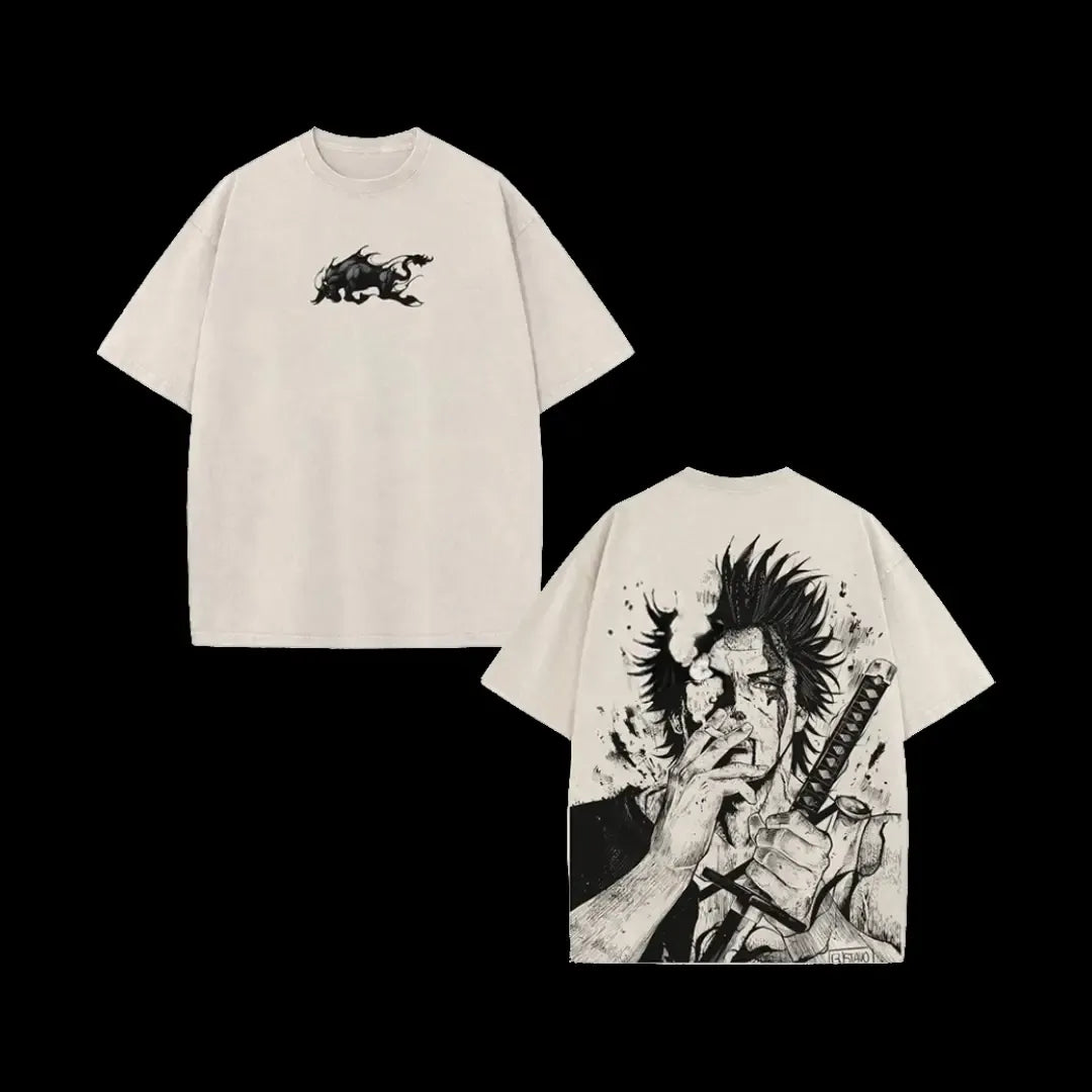 Yami Sukehiro x Black BullsPrinted Vintage Tee Unisex T-shirt