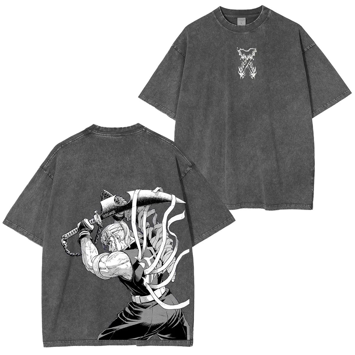 Retro TENGEN UZUI "Sound Hashira" ,Demon Slayer Anime T-Shirt