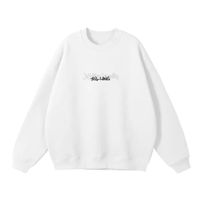 Cursed Companion Graffiti Streetwear Sweatshirt White