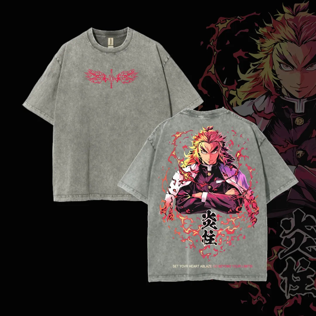 Hashira Demon Slayer – Rengoku, Giyu, Tengen, Obanai, Gyomei, Mitsuri  Washed Oversized T-Shirt