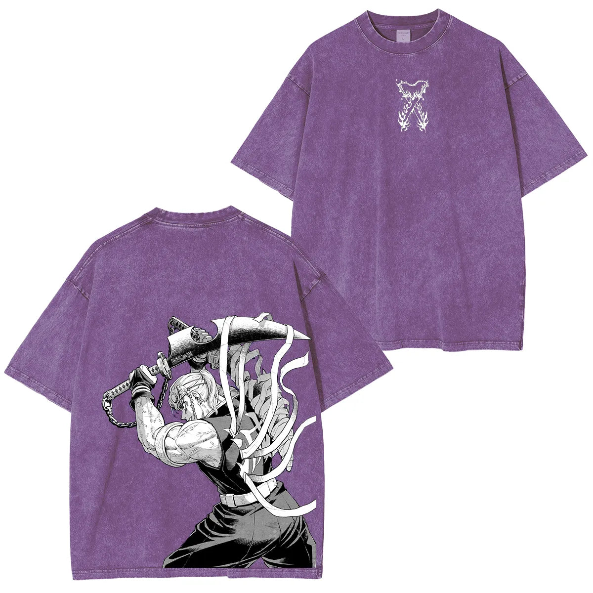 Retro TENGEN UZUI "Sound Hashira" ,Demon Slayer Anime T-Shirt