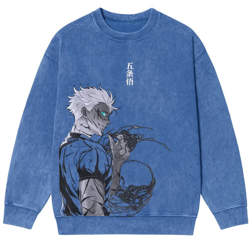 Anime Gojo Printed Pullover  Sweatshirt