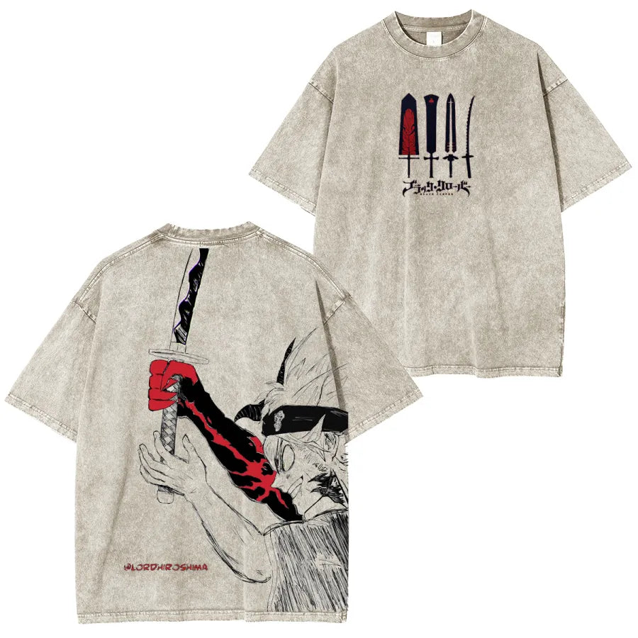 Black Clover Asta Washed Unisex T-shirt