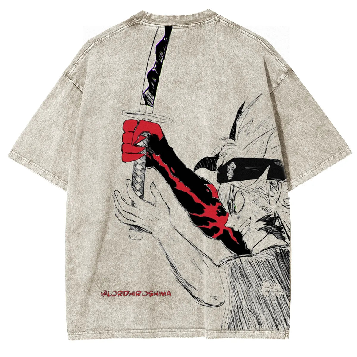 Black Clover Asta Washed Unisex T-shirt