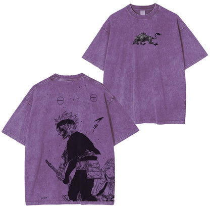 Asta x Black Bulls Black Clover Anime Washed Tee Unisex