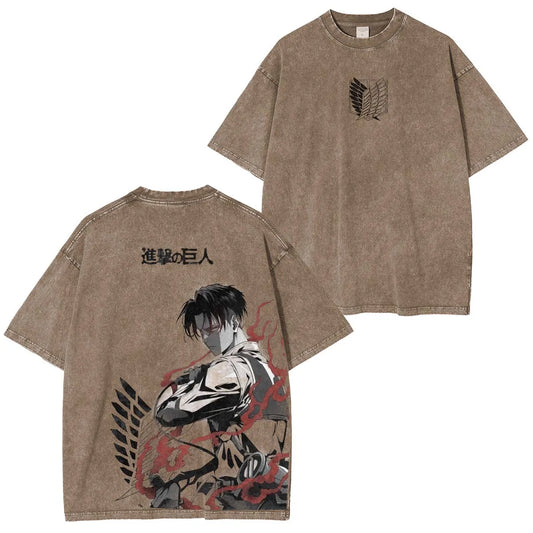 Levi Ackerman Vintage Washed T-Shirt