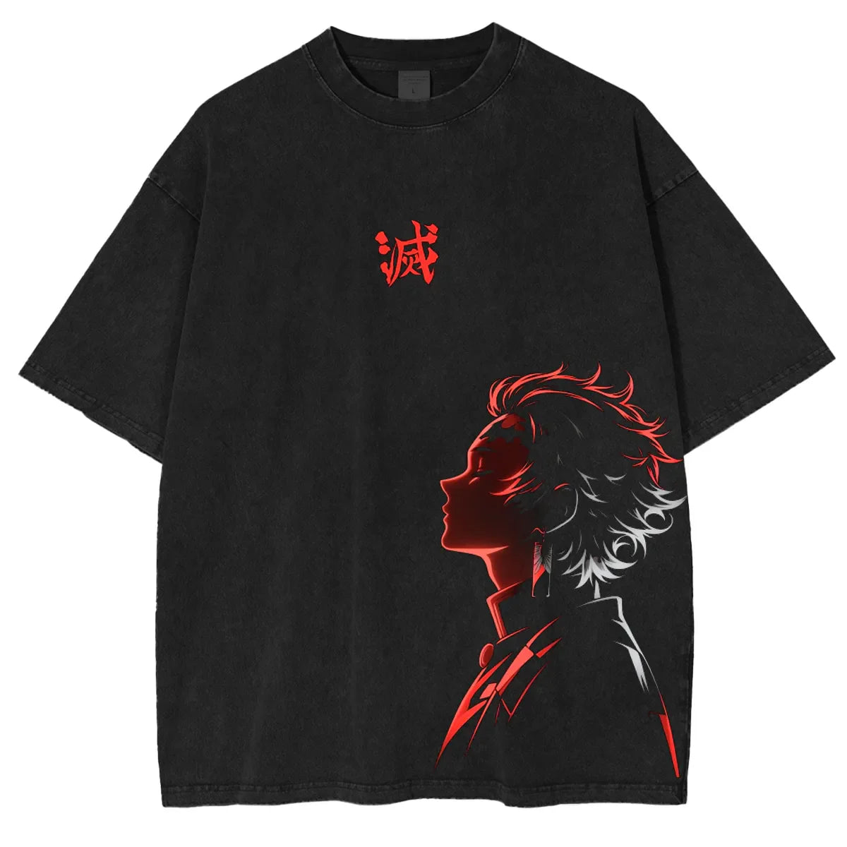Demon layer Anime Unisex Washed T-Shirt