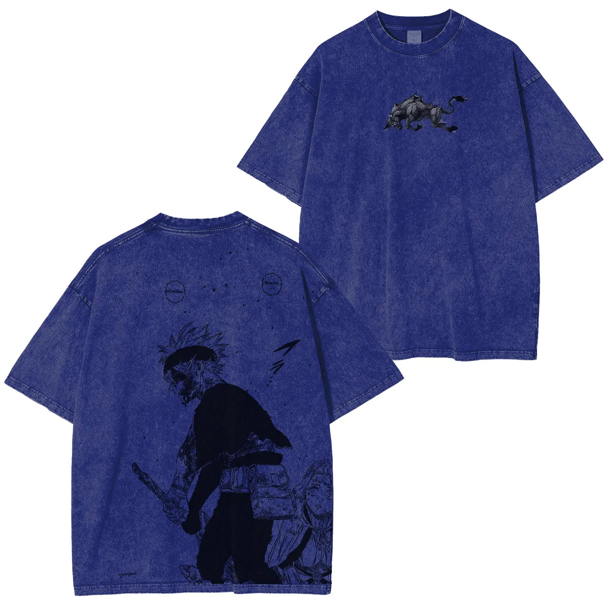 Asta x Black Bulls Black Clover Anime Washed Tee Unisex