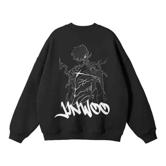 Jin-woo Graffiti Streetwear Sweatshirt Black