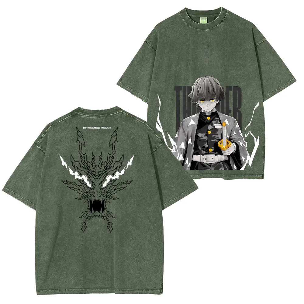 Zenitsu Demon Slayer Unisex Washed T-Shirt