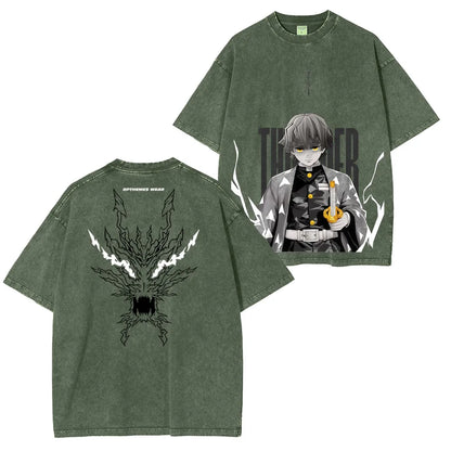 Zenitsu Demon Slayer Unisex Washed T-Shirt