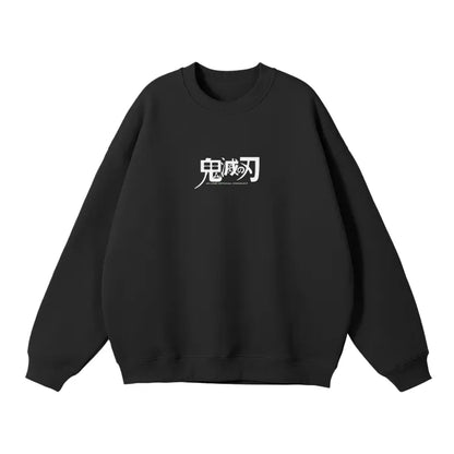 Heart’s Blossom Streetwear Sweatshirt Black