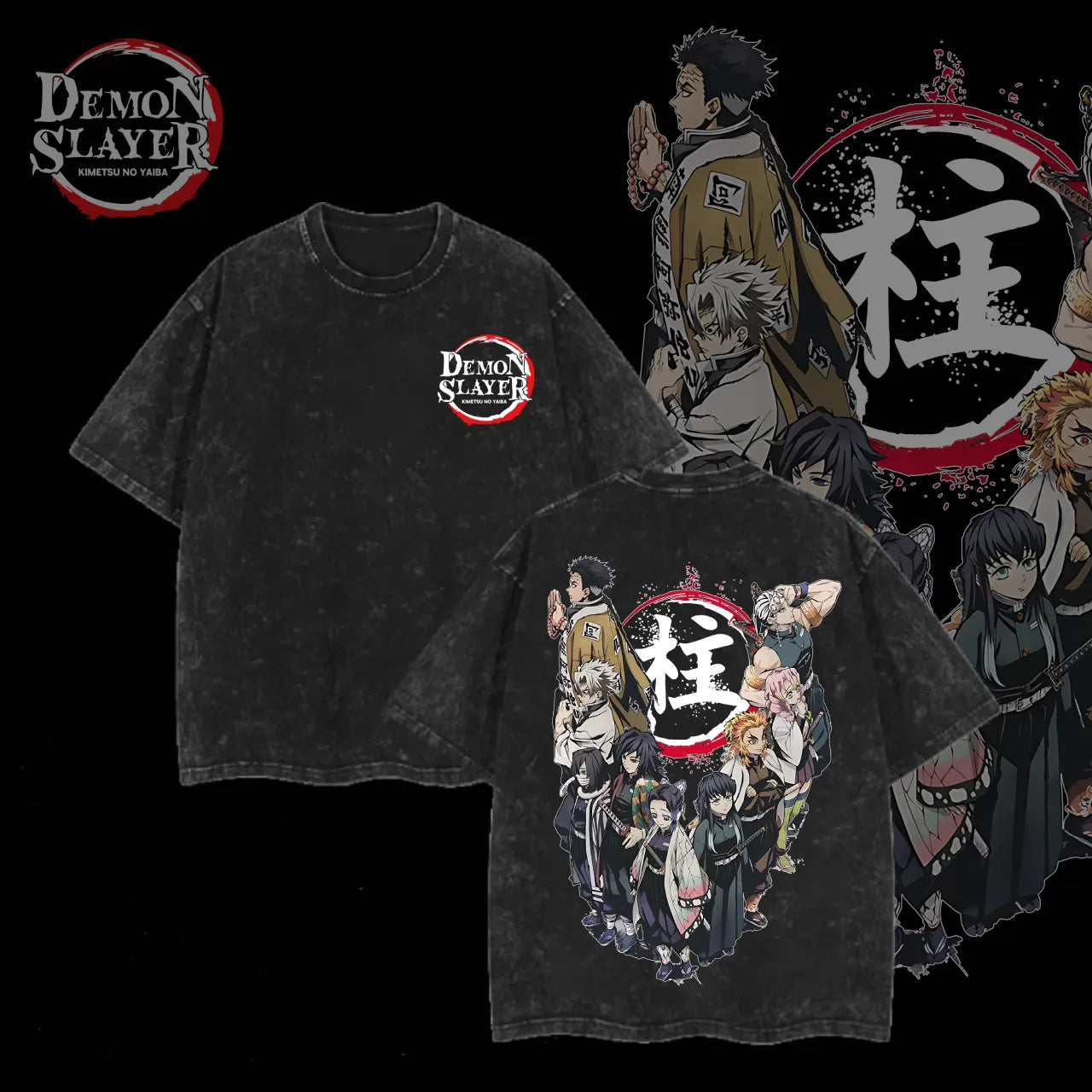 Hashira Demon Slayer – Rengoku, Giyu, Tengen, Obanai, Gyomei, Mitsuri  Washed Oversized T-Shirt